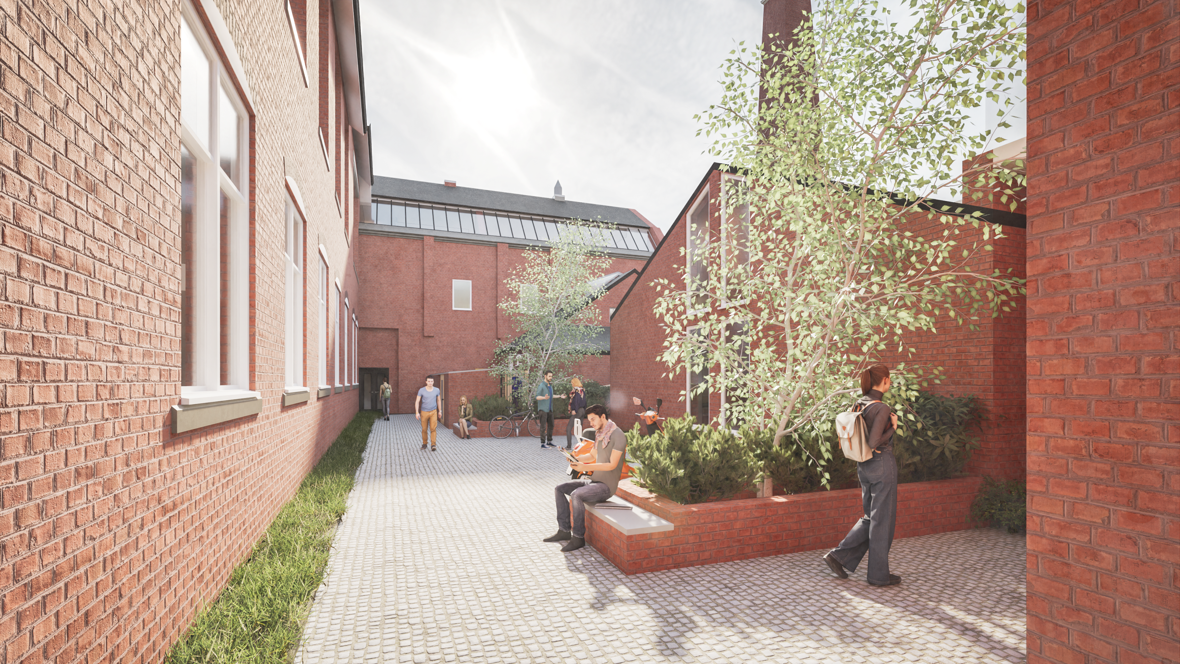 Croft Architecture Tunstall Library Courtyard Garden