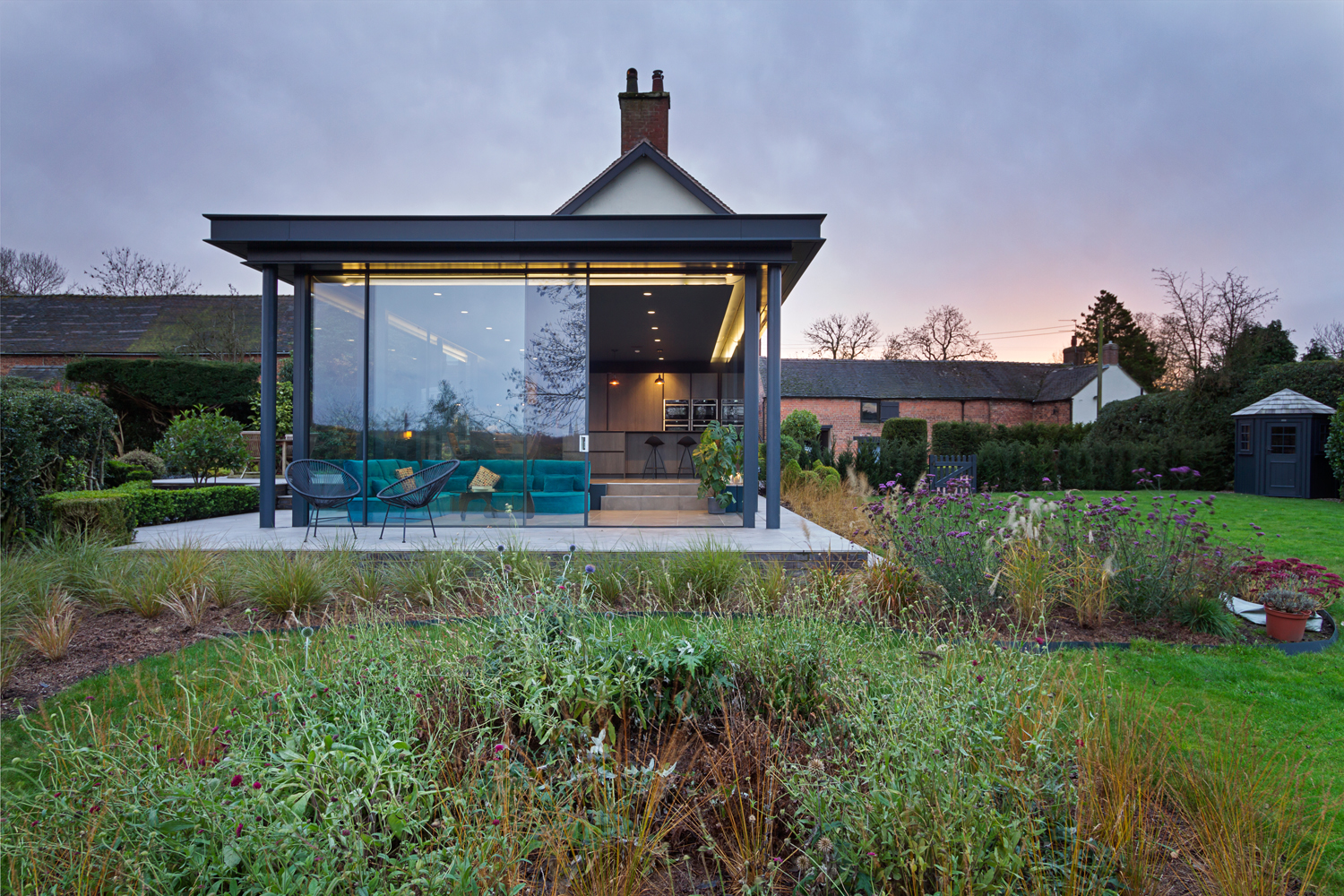 Croft Architecture contemporary glazed extension listed building